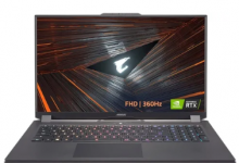 技嘉 AORUS 17 YE5 游戏笔记本电脑 配备 i9-12900H 和 RTX 3080 Ti 显卡
