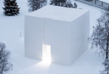 Polestar 在北极圈用雪建造了一个陈列室
