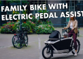 这款电动踏板辅助自行车专为户外家庭设计