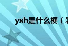 yxh是什么梗（怎么理解yxh的意思）