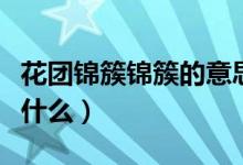 花团锦簇锦簇的意思（花团锦簇锦簇的意思是什么）