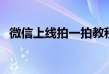微信上线拍一拍教程（使用拍一拍的方法）