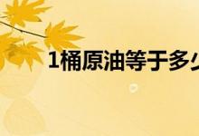 1桶原油等于多少升（1桶原油介绍）