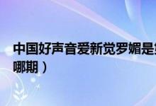 中国好声音爱新觉罗媚是第几期（中国好声音爱新觉罗媚是哪期）