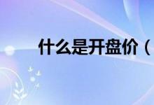 什么是开盘价（开盘价的意思介绍）