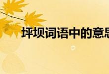 坪坝词语中的意思是什么（坪坝解释）
