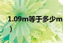 1.09m等于多少mm（1.09m等于1090mm）