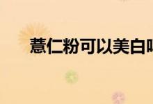 薏仁粉可以美白吗（大家喜欢吃的吗）