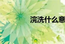 浣洗什么意思（浣洗解释）