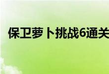 保卫萝卜挑战6通关攻略(保卫萝卜挑战6)