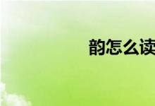 韵怎么读(韵的读音)