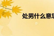 处男什么意思（处男的含义）