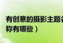 有创意的摄影主题名称（有创意的摄影主题名称有哪些）