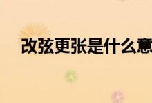 改弦更张是什么意思（改弦更张的解释）