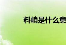 料峭是什么意思（料峭的解释）