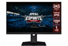 MSI 的 24.5 英寸 G253PF 游戏显示器可以达到 380Hz