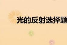 光的反射选择题（光的反射练习题）