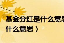 基金分红是什么意思什么时候分（基金分红是什么意思）