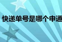 快递单号是哪个申通快递（快递单号是哪个）