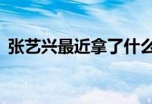 张艺兴最近拿了什么奖（张艺兴连拿4个奖）
