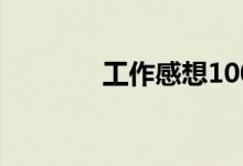 工作感想100字（工作感想）