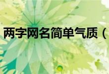 两字网名简单气质（两字简单气质网名大全）