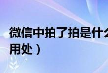 微信中拍了拍是什么意思（微信拍了拍有什么用处）