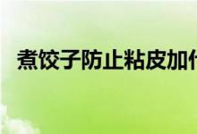 煮饺子防止粘皮加什么(煮饺子的小窍门)
