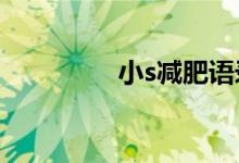 小s减肥语录（很激励人）