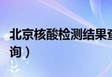 北京核酸检测结果查询（北京核酸检测结果查询）