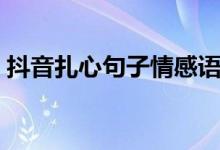 抖音扎心句子情感语录大全（抖音伤感语录）