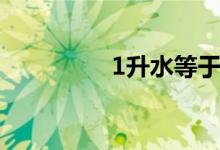 1升水等于多少斤（1点）