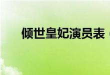 倾世皇妃演员表（倾世皇妃剧情简介）