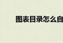 图表目录怎么自动生成（图表目录）