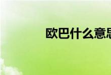 欧巴什么意思（欧巴的含义）
