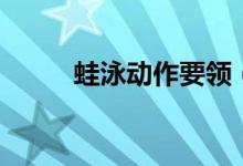 蛙泳动作要领（学蛙泳简要口诀）