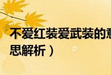 不爱红装爱武装的意思（不爱红装爱武装的意思解析）