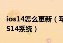 ios14怎么更新（苹果手机怎么更新升级到iOS14系统）