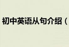 初中英语从句介绍（初中英语基本从句简述）