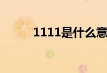 1111是什么意思（1111的含义）