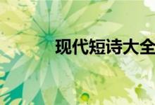 现代短诗大全（现代短诗欣赏）