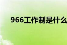 966工作制是什么（966工作制的解释）