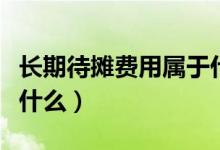 长期待摊费用属于什么科目（长期待摊费用是什么）