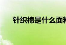 针织棉是什么面料（针织棉面料介绍）