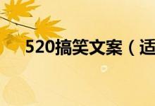 520搞笑文案（适合520发的搞笑文案）