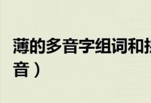 薄的多音字组词和拼音（薄的多音字组词及拼音）