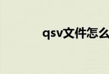 qsv文件怎么打开（qsv文件）