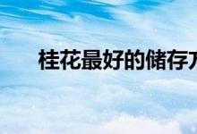 桂花最好的储存方法（桂花怎么储存）
