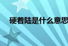 硬着陆是什么意思（硬着陆是什么意思）