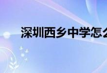 深圳西乡中学怎么样（深圳西乡中学）